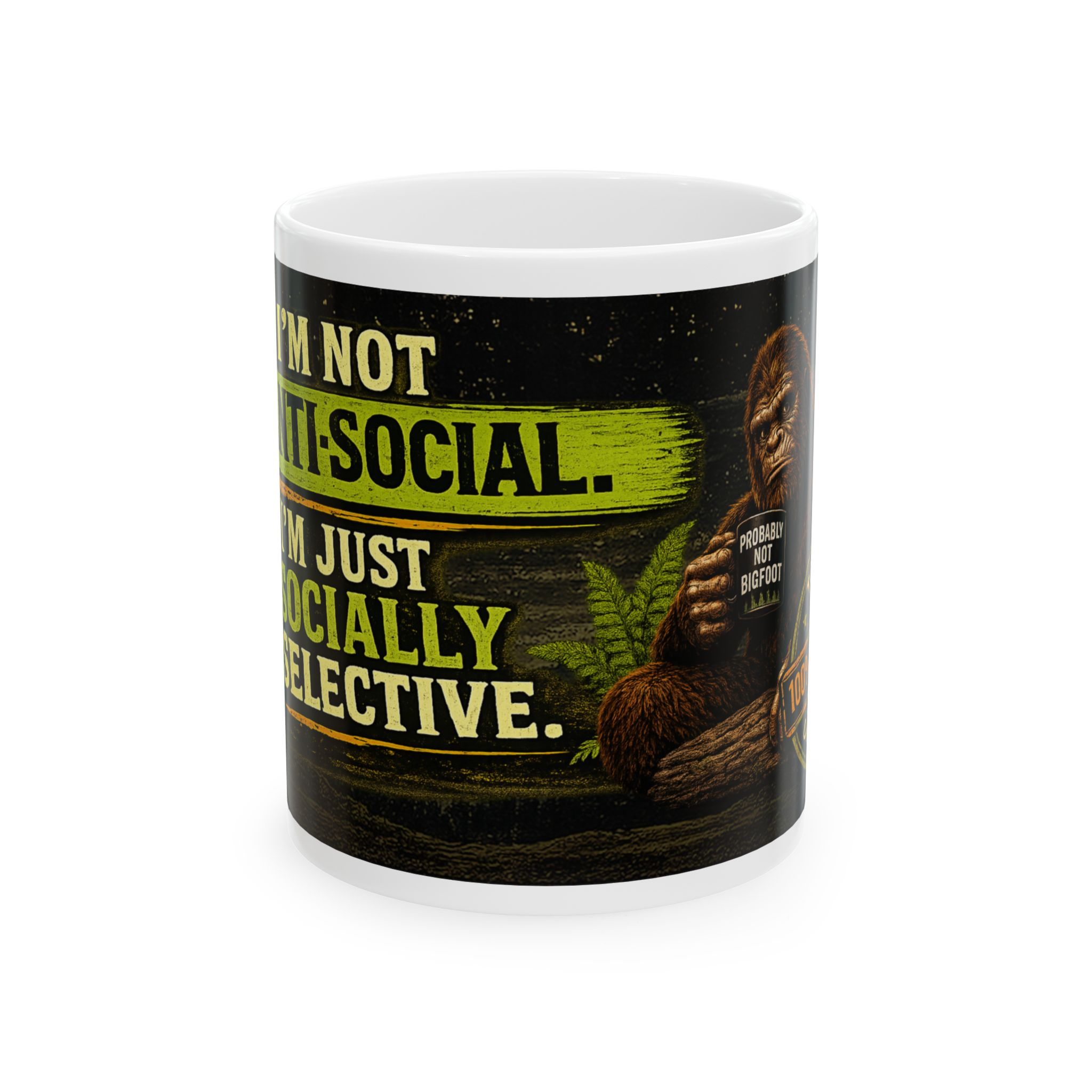 Bigfoot "Probably Not Bigfoot" Coffee Mug — What The Cryptid? - Image 2