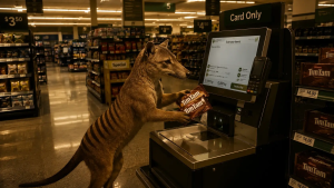 Tasmanian Tiger Spotted Using Self-Checkout at Woolworths, Still Extinct According to Scientists