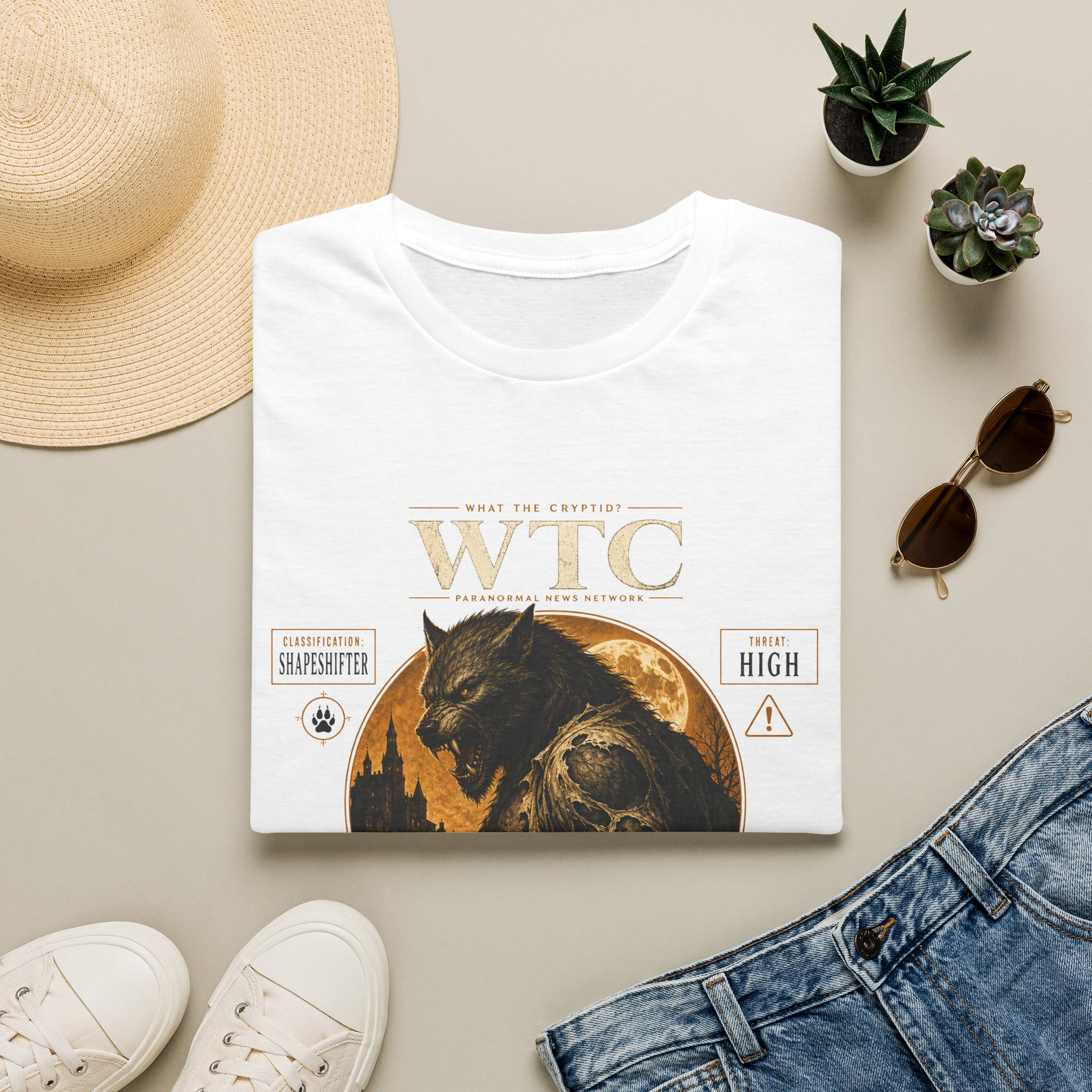 European Werewolf "Fully Human. Mostly." T-Shirt — What The Cryptid? - Image 3