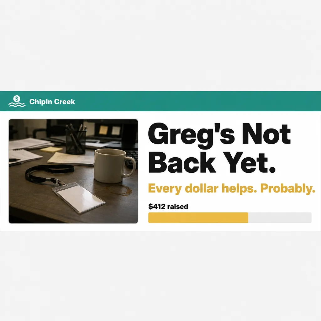 Greg's Not Back Yet.