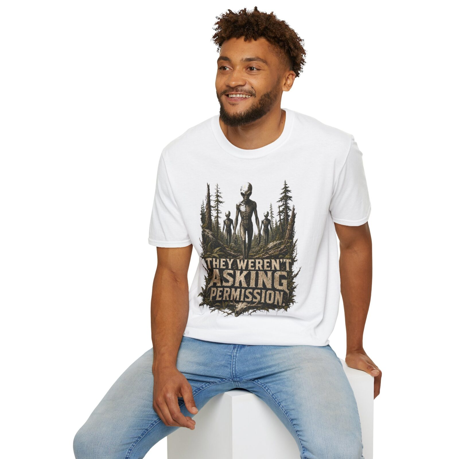 Alien Greys - They Weren't Asking Permission T-shirt — What The Cryptid? - Image 3