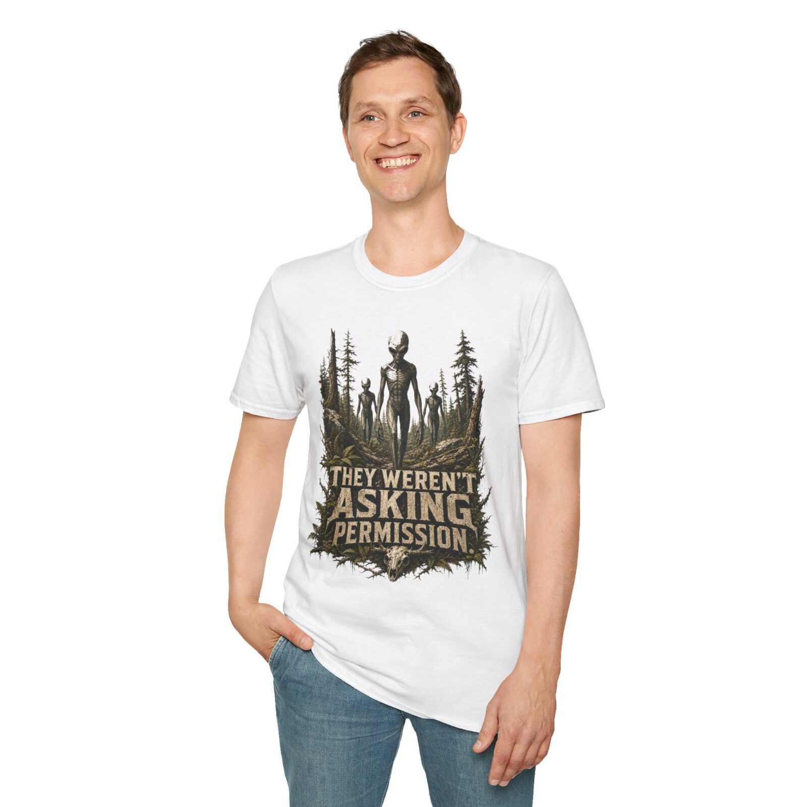 Alien Greys - They Weren't Asking Permission T-shirt — What The Cryptid? - Image 4