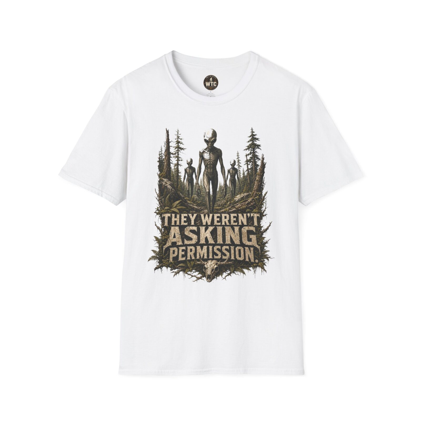 Alien Greys - They Weren't Asking Permission T-shirt — What The Cryptid? - Image 8